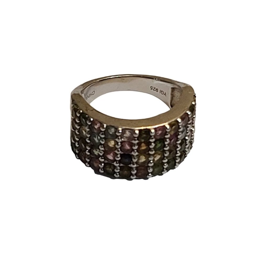 Ring signed ygi multi gemstone size 6